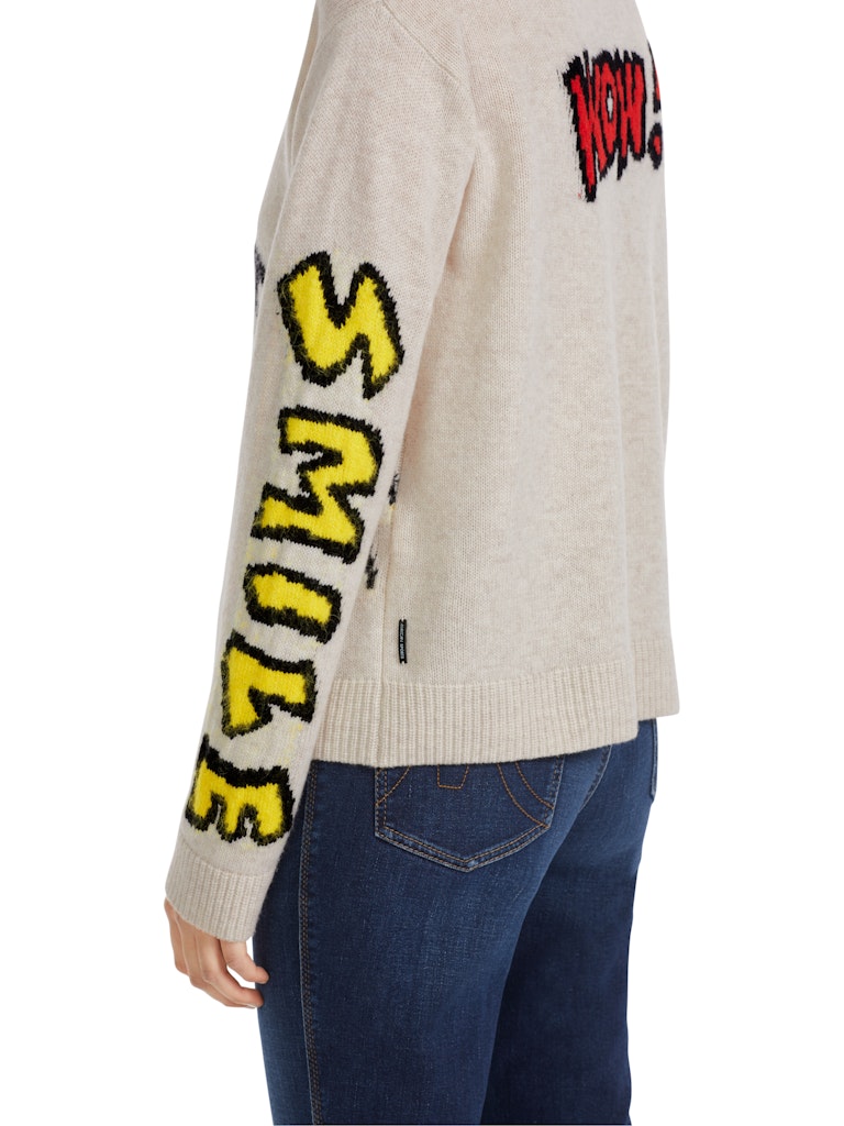 Wollsweater mit Motiv „Rethink Together”