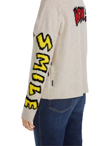 Wollsweater mit Motiv „Rethink Together”
