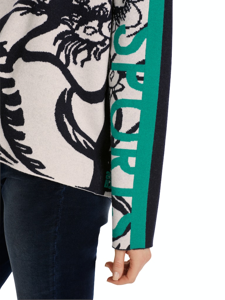 Strickpullover mit Allover-Dessin