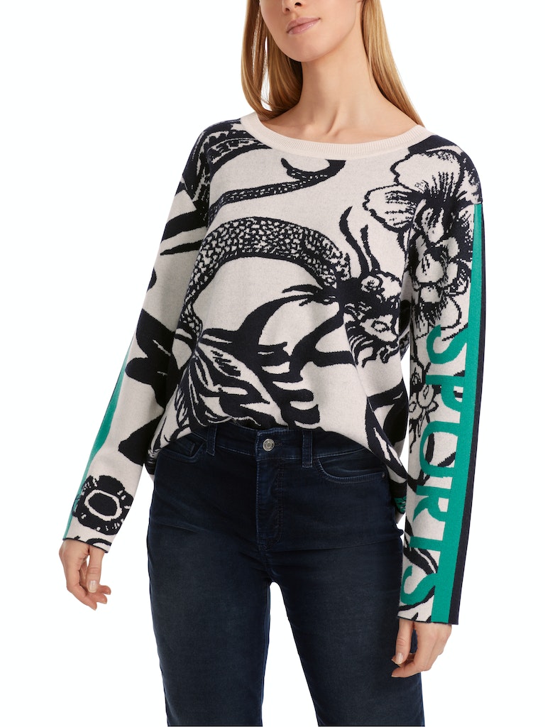 Strickpullover mit Allover-Dessin