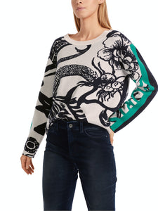 Strickpullover mit Allover-Dessin