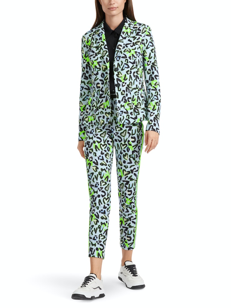 Taillierter Blazer mit Allover-Print