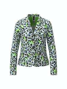 Taillierter Blazer mit Allover-Print