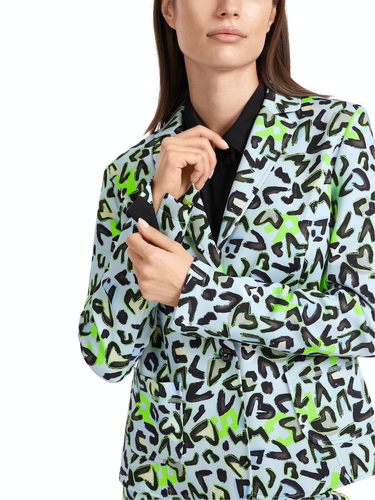 Taillierter Blazer mit Allover-Print