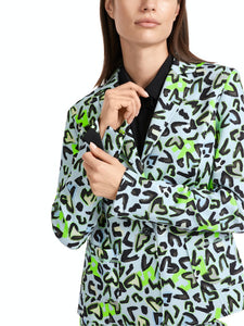 Taillierter Blazer mit Allover-Print