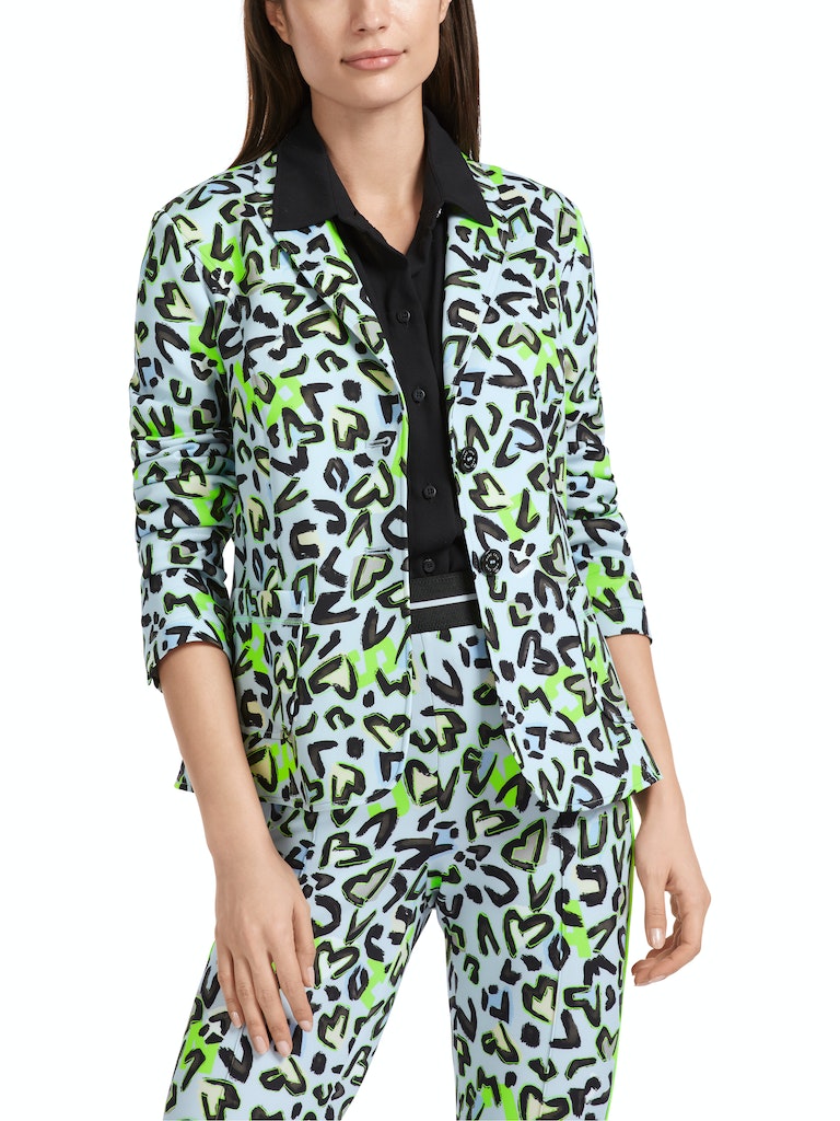 Taillierter Blazer mit Allover-Print