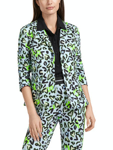 Taillierter Blazer mit Allover-Print