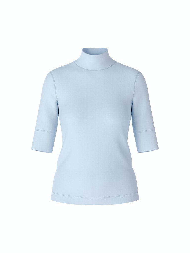 Shirt mit Stehkragen und ¾-Ärmel