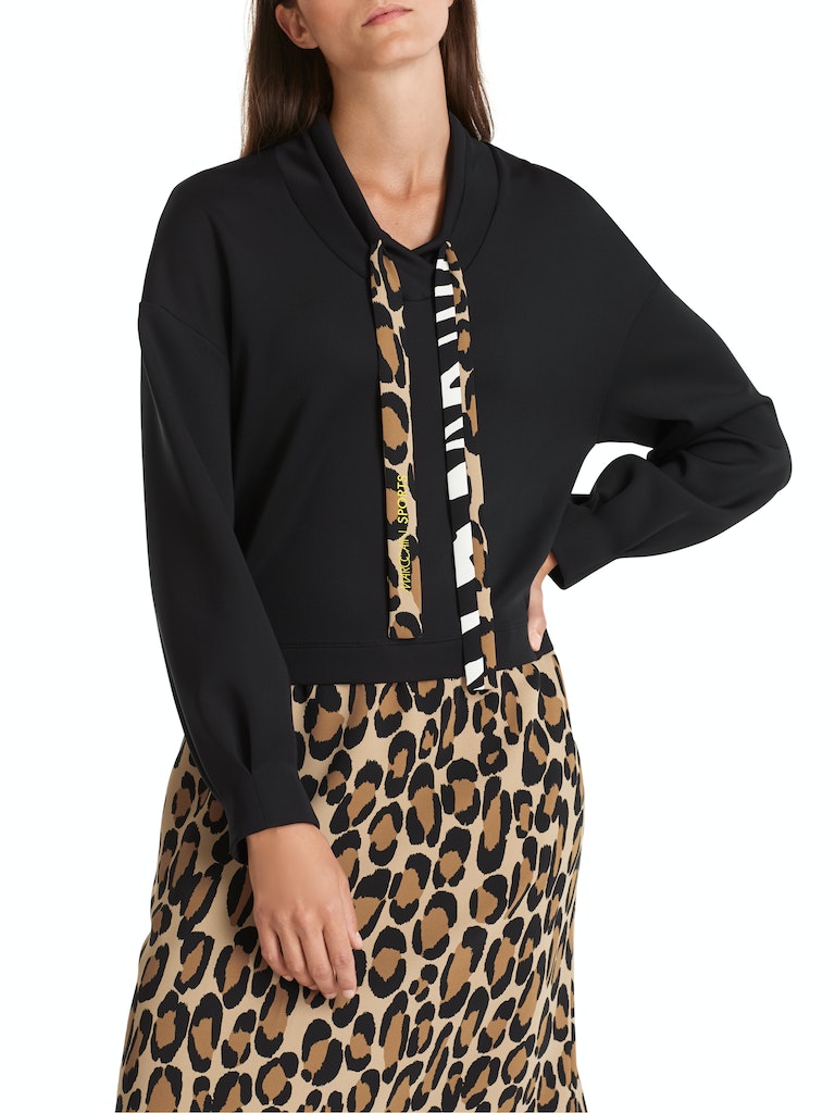 Two-in-One-Kleid mit Leo-Print