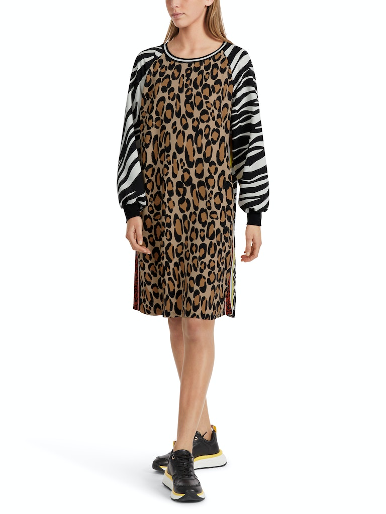 Kurzes Kleid mit Tierfell-Print
