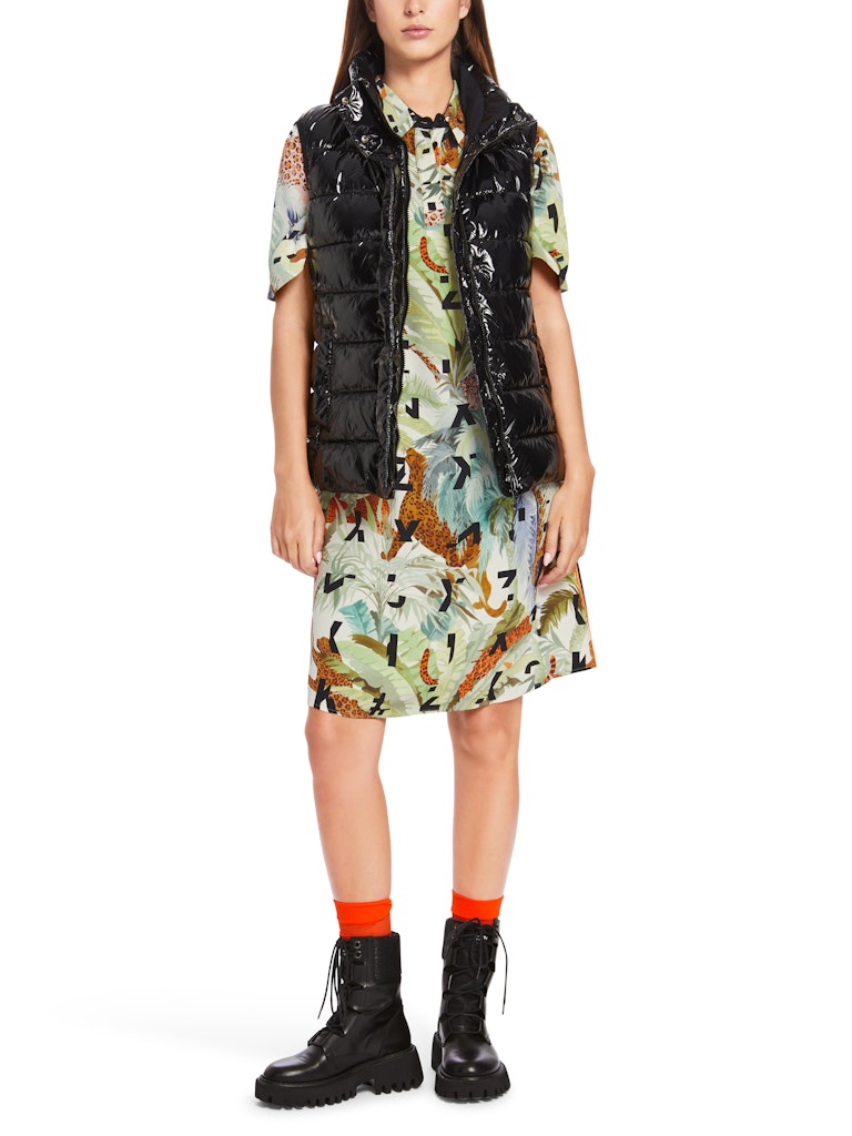 Polokleid in Viskose "Rethink Together"