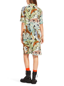 Polokleid in Viskose "Rethink Together"