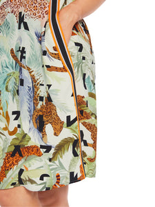 Polokleid in Viskose "Rethink Together"