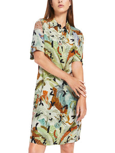 Polokleid in Viskose "Rethink Together"
