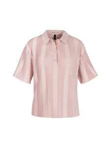 Cropped Poloshirt mit Plissee