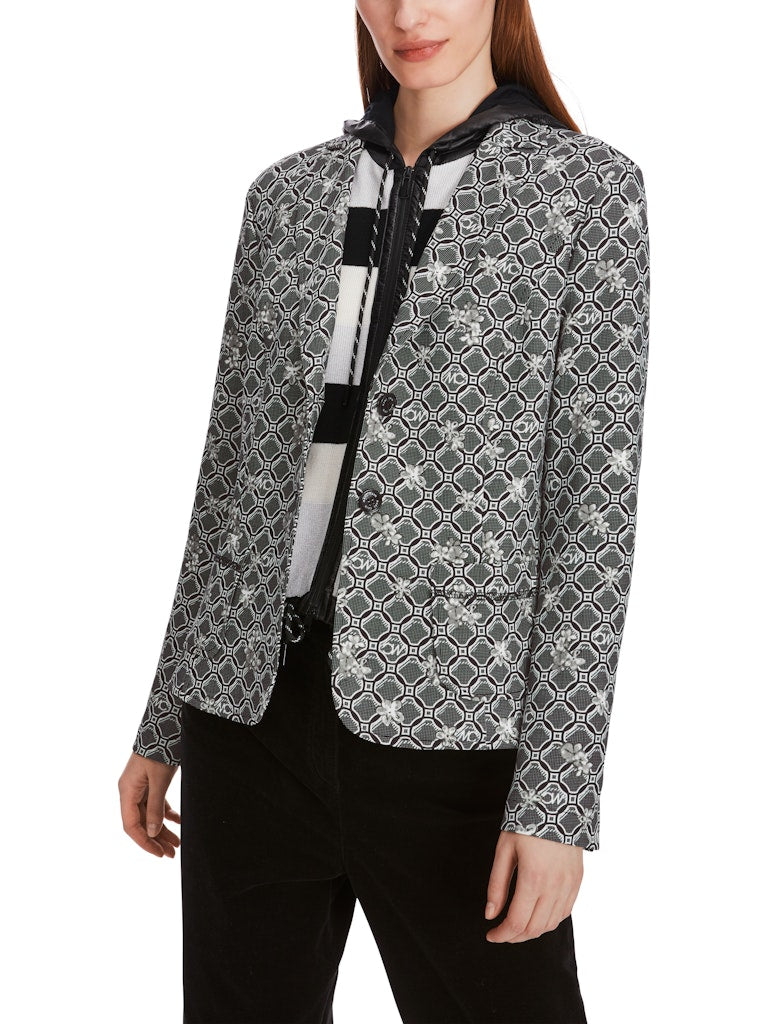 Bedruckter  Blazer in Scuba-Jersey