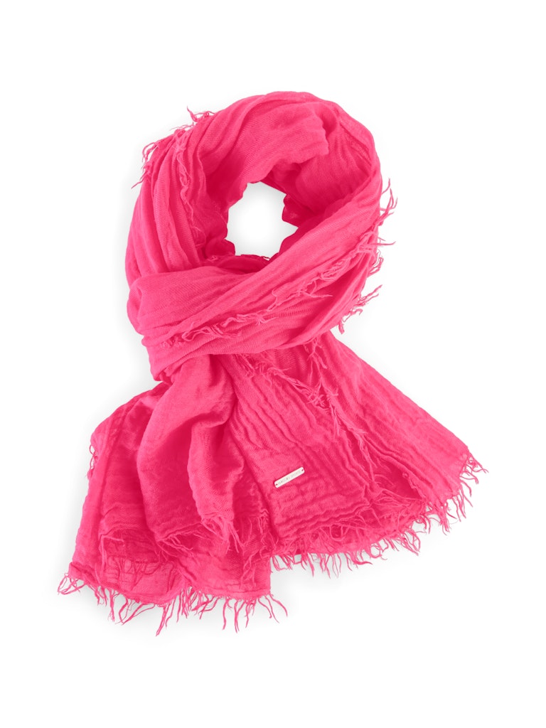 Leichter Schal in Knitter-Optik