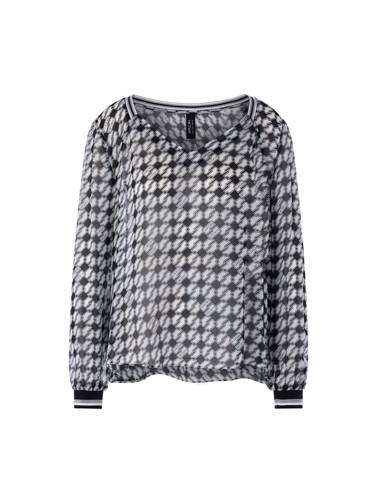 Viskose-Bluse mit Print