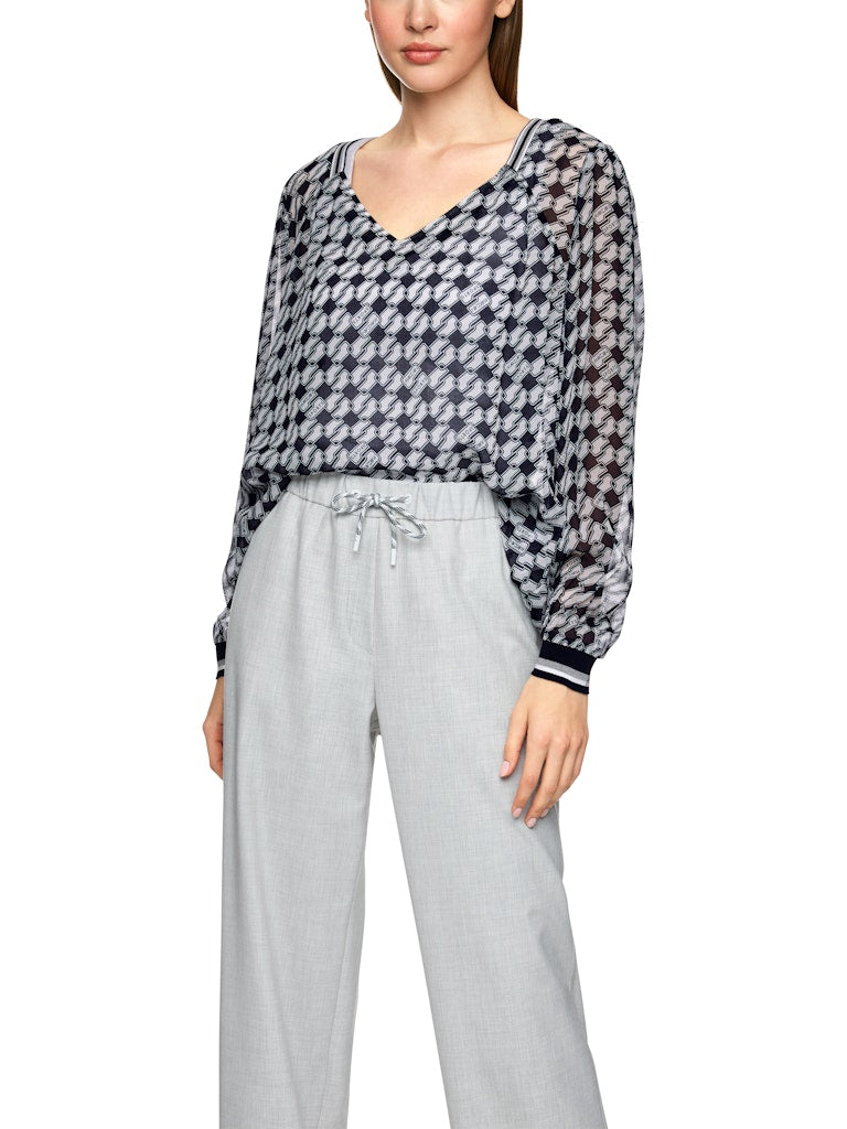 Viskose-Bluse mit Print