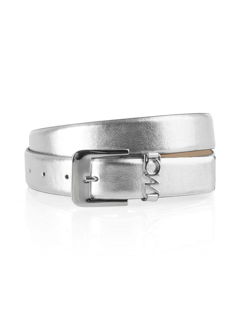 Ledergürtel in Silber