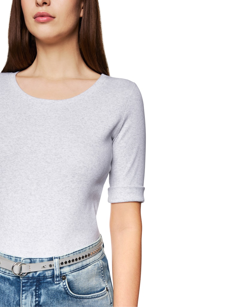 Basic-Shirt aus Baumwollstretch
