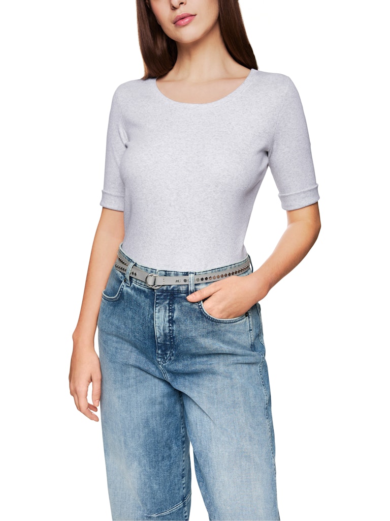 Basic-Shirt aus Baumwollstretch