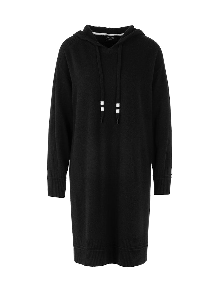 Feinstrickkleid mit Kapuze