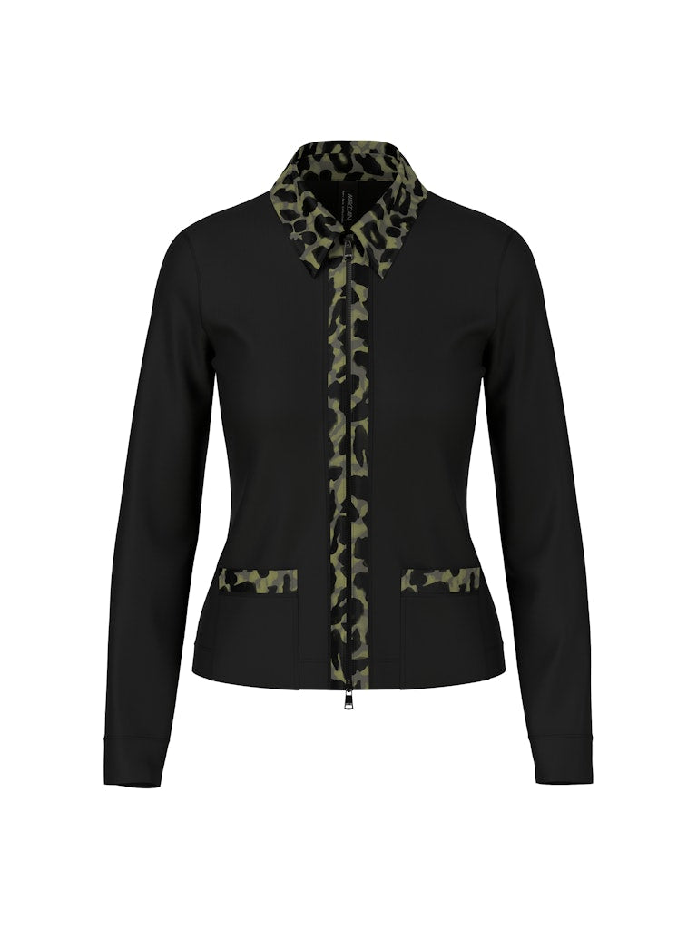 Jersey-Jacke mit Cube-Print-Details