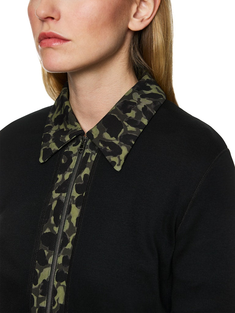 Jersey-Jacke mit Cube-Print-Details