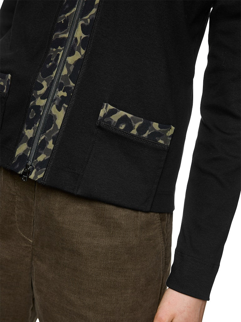 Jersey-Jacke mit Cube-Print-Details