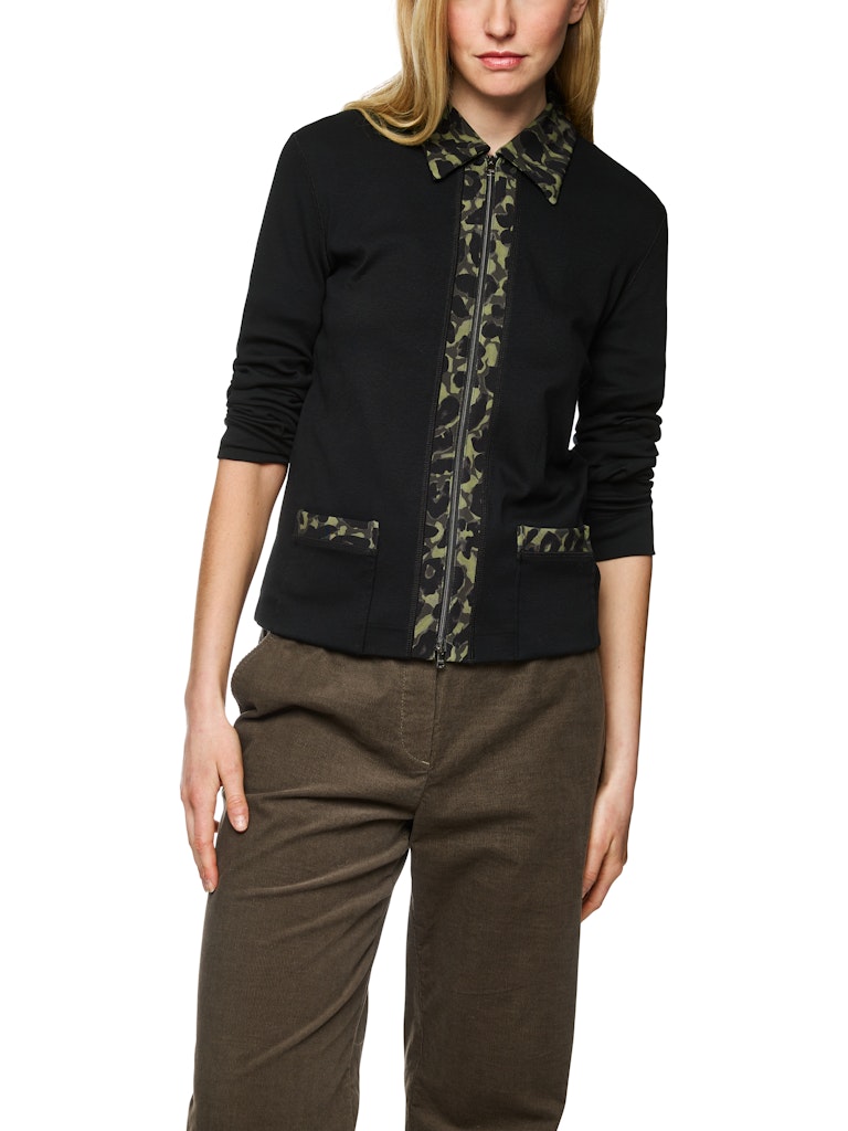 Jersey-Jacke mit Cube-Print-Details