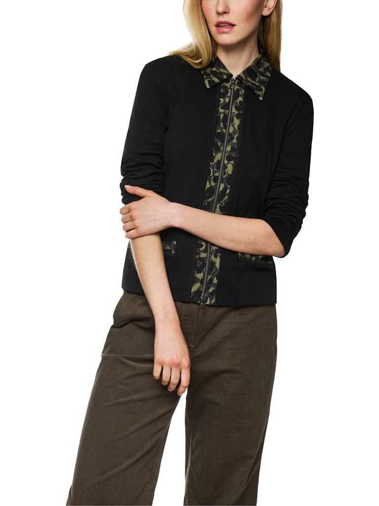 Jersey-Jacke mit Cube-Print-Details