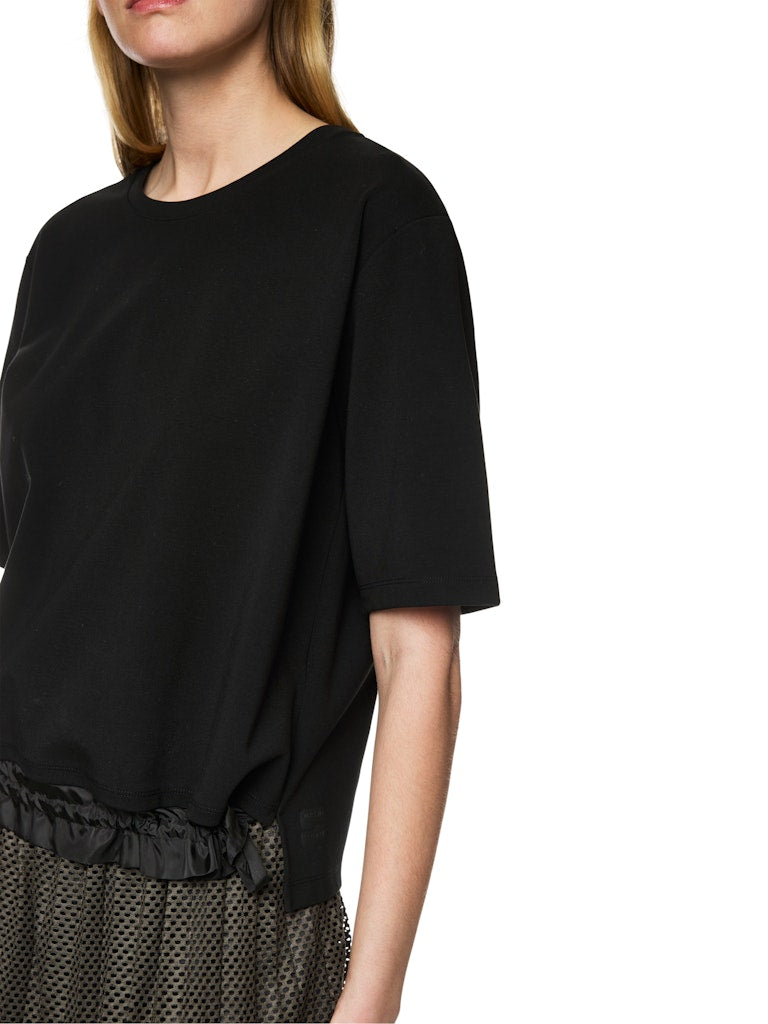 Kastiges T-Shirt mit Kordelzug