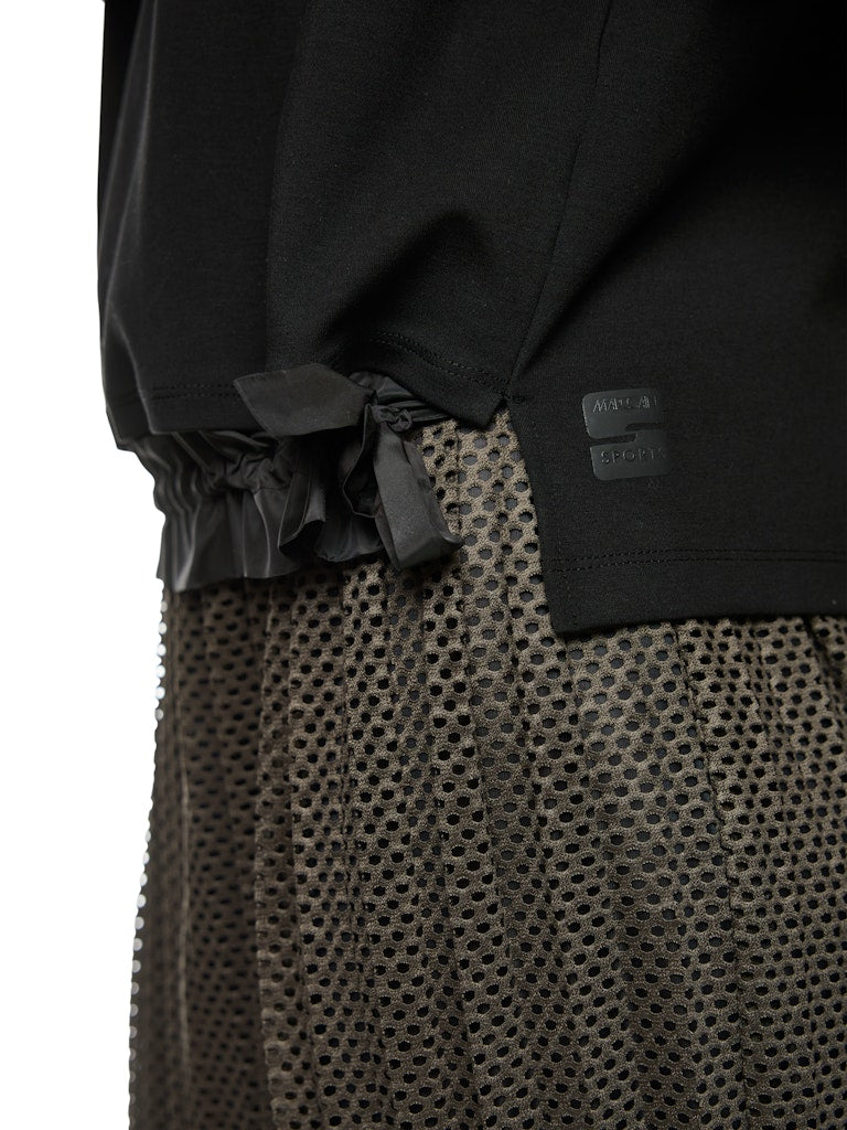 Kastiges T-Shirt mit Kordelzug