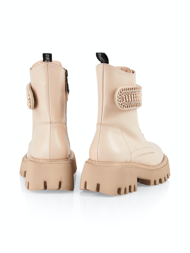 Biker-Bootie mit Schmuckdetail