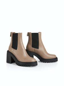 Chelsea-Booties mit Blockabsatz