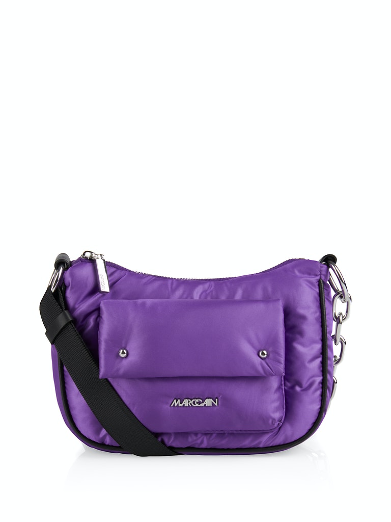 Schultertasche aus glänzendem Material