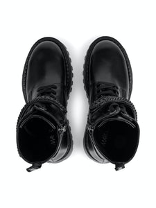 Biker-Bootie mit Schmuckdetail