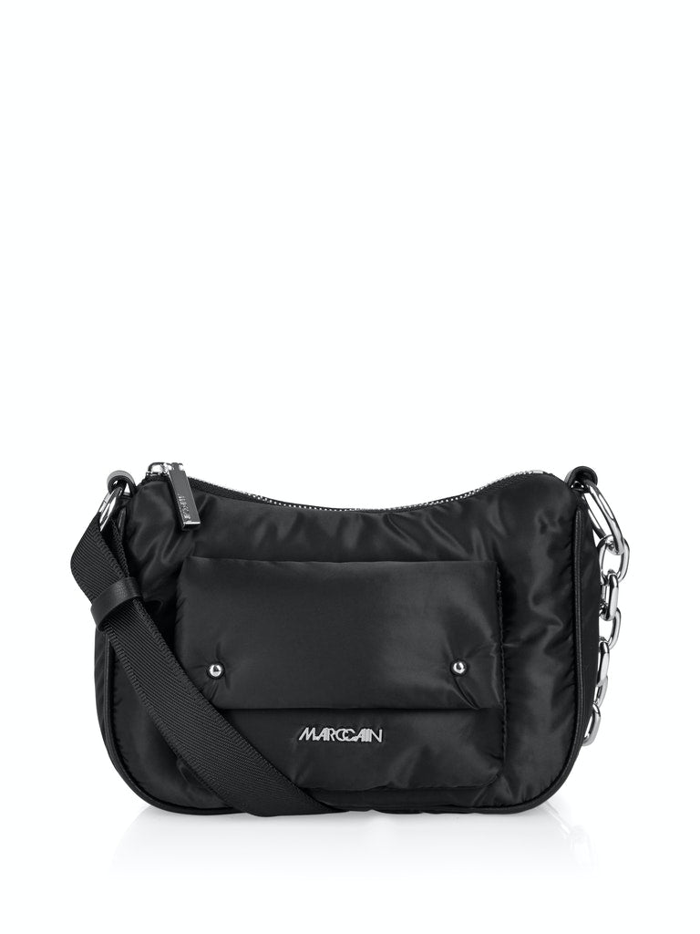 Schultertasche aus glänzendem Material