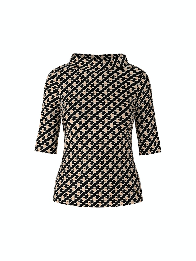 T-Shirt mit Pepita-Print