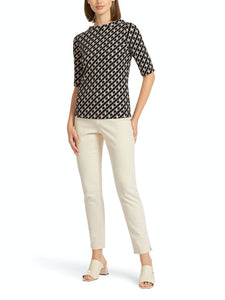 T-Shirt mit Pepita-Print