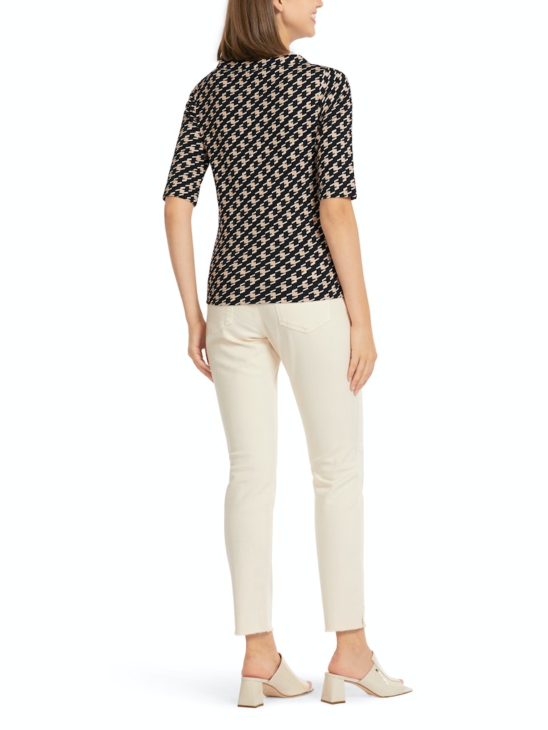 T-Shirt mit Pepita-Print
