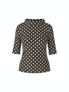 T-Shirt mit Pepita-Print