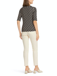 T-Shirt mit Pepita-Print