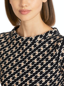 T-Shirt mit Pepita-Print
