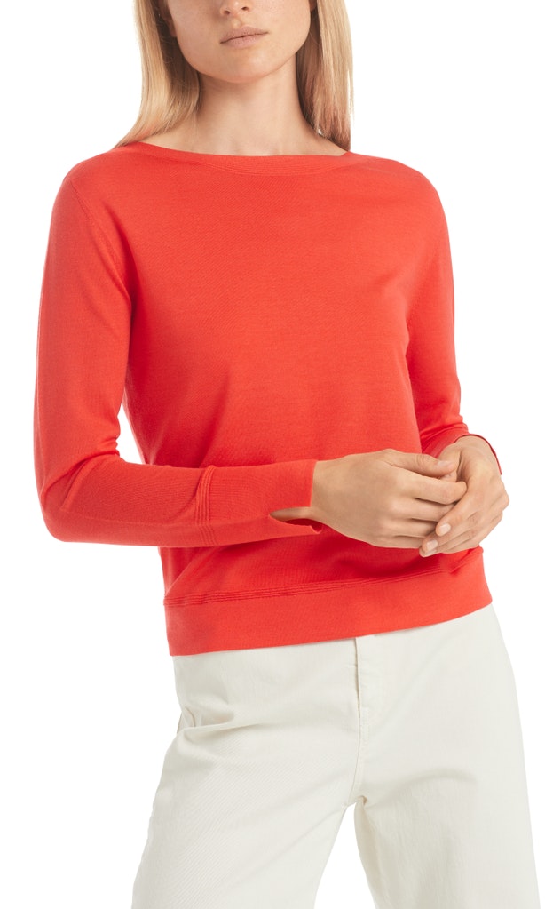 Feinstrickpullover aus Wolle