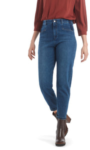 Weite High-Waist-Jeans