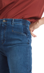 Weite High-Waist-Jeans