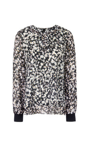 Blusenshirt mit Millefleurs-Print