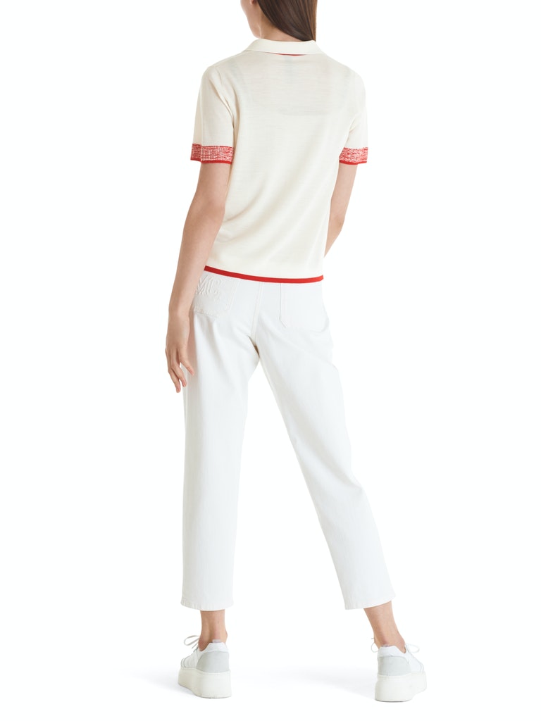 Feinstrick-Poloshirt